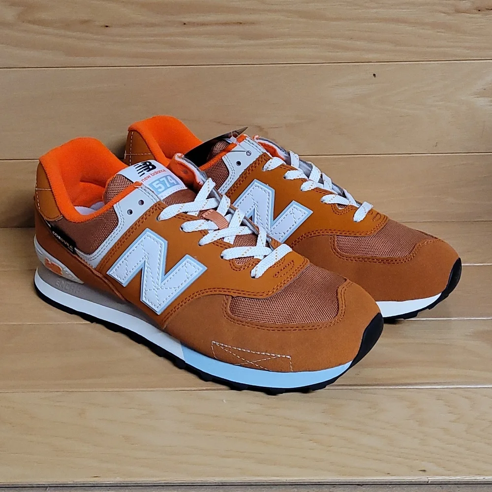 New Balance 574 Cordura Rust Morning Fog Orange Mens Shoe Sneaker ML574HS2 - Picture 2 of 13